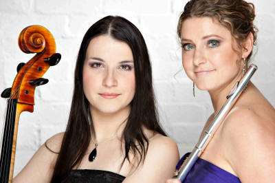 The AC Flute & Cello Duo Close up of flute and cello duo who play in Oxfordshire and Berkshire