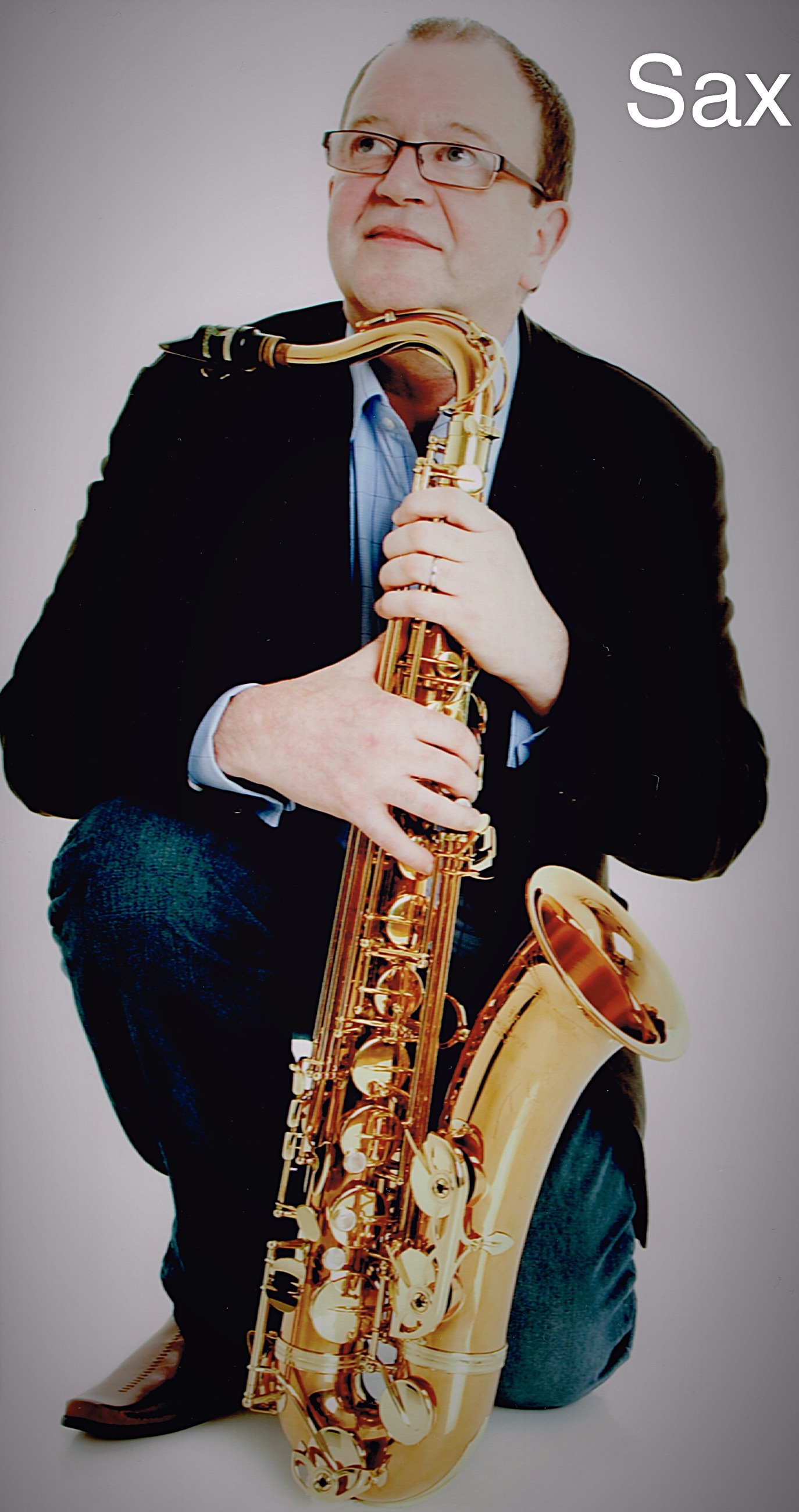 Saxophonist Ken in East Kilbride, Central Scotland